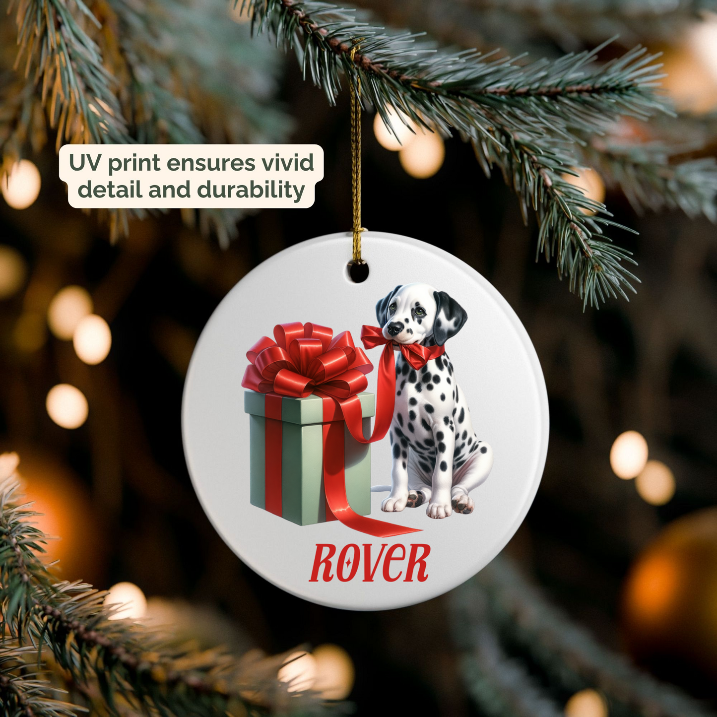 Dalmatian Ornament with Custom Name
