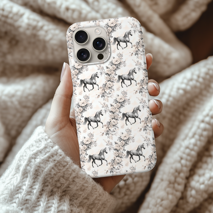 Arabian Horse Phone Case - Floral Pattern