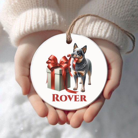 Australian Cattle Dog Ornament with Custom Name