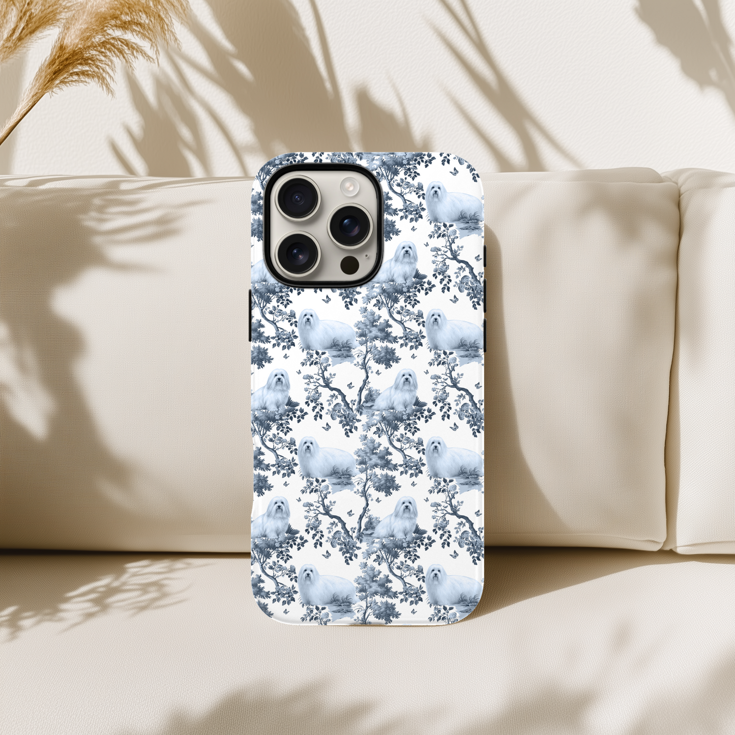 Coton de Tulear Phone Case - Toile Pattern