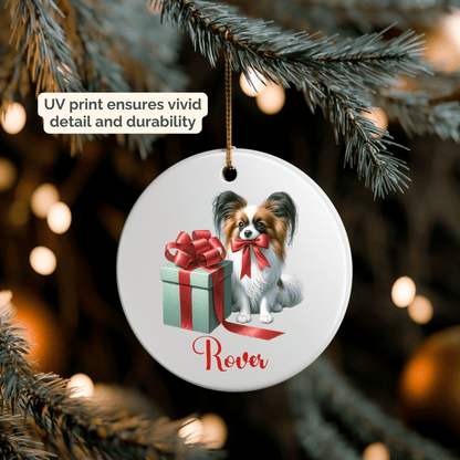 Papillon Ornament with Custom Name