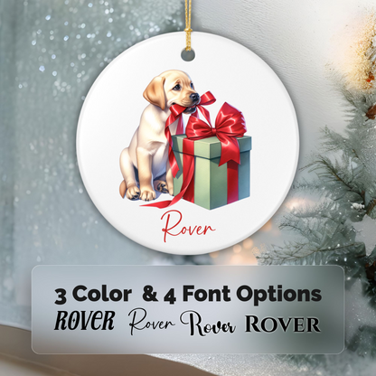 Labrador Retriever Ornament with Custom Name