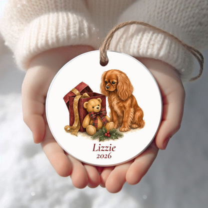 Cavalier King Charles Spaniel (Ruby)  · Bear Necessities Collection · Personalized Ornament