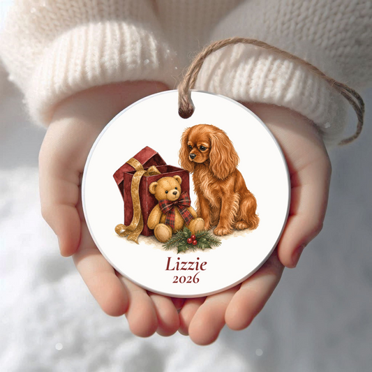 Cavalier King Charles Spaniel (Ruby)  · Bear Necessities Collection · Personalized Ornament