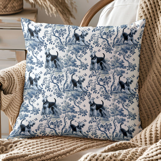 Airedale Terrier Pillow Cover - Toile
