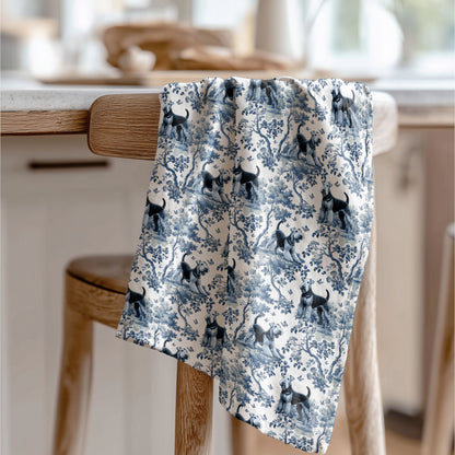 Airedale Terrier Cotton Tea Towels -Toile Pattern