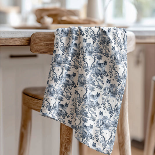 Akita Cotton Tea Towels -Toile Pattern