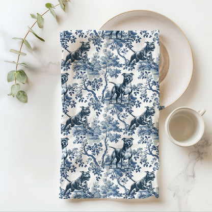 American Staffordshire Terrier Cotton Tea Towels -Toile Pattern