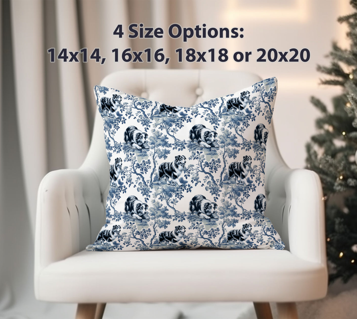Australian Shepherd Pillow Cover - Toile
