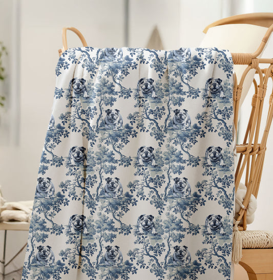 English Bulldog Blanket - Toile