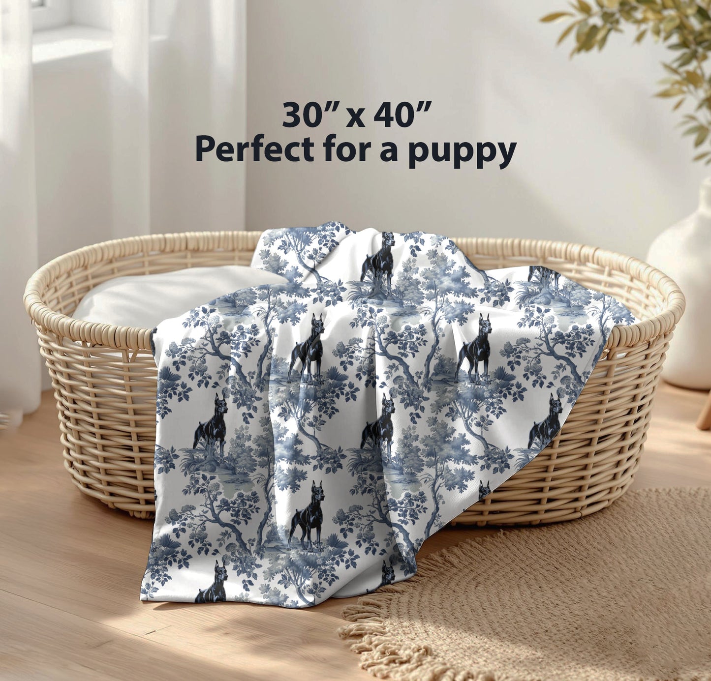 Doberman Blanket - Toile