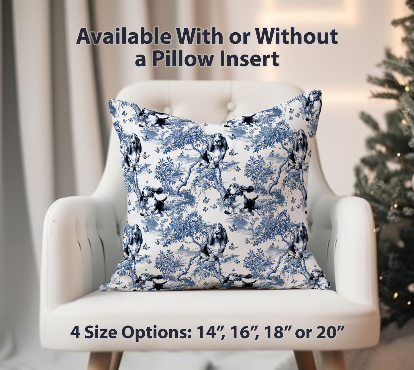 Basset Hound Pillow Cover - Toile