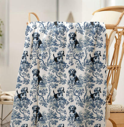 Beagle Blanket - Toile Pattern