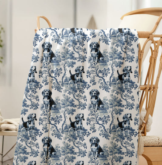 Beagle Blanket - Toile Pattern