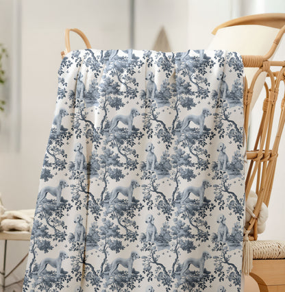 Bedlington Terrier Blanket - Toile Pattern
