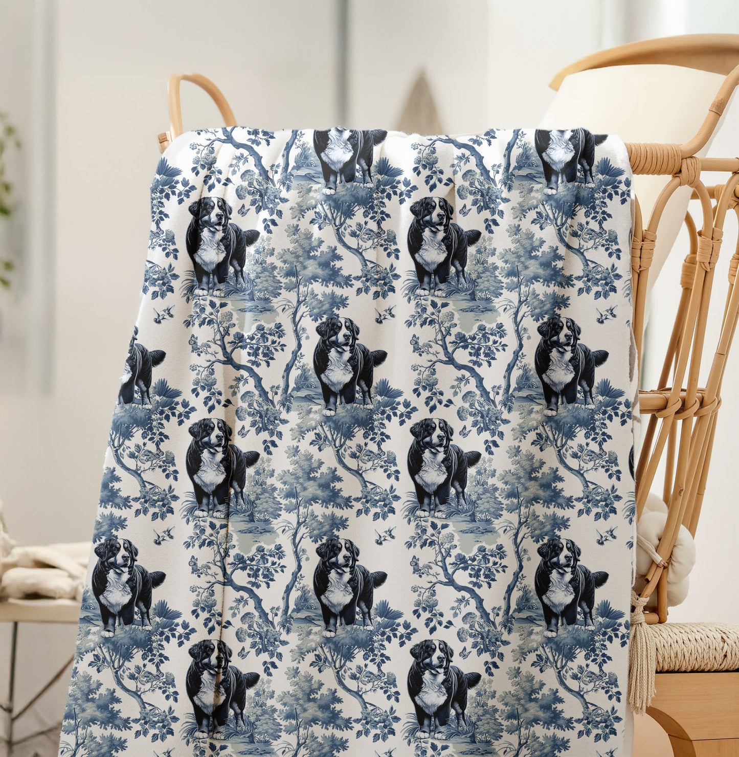 Bernese Mountain Dog Blanket - Toile