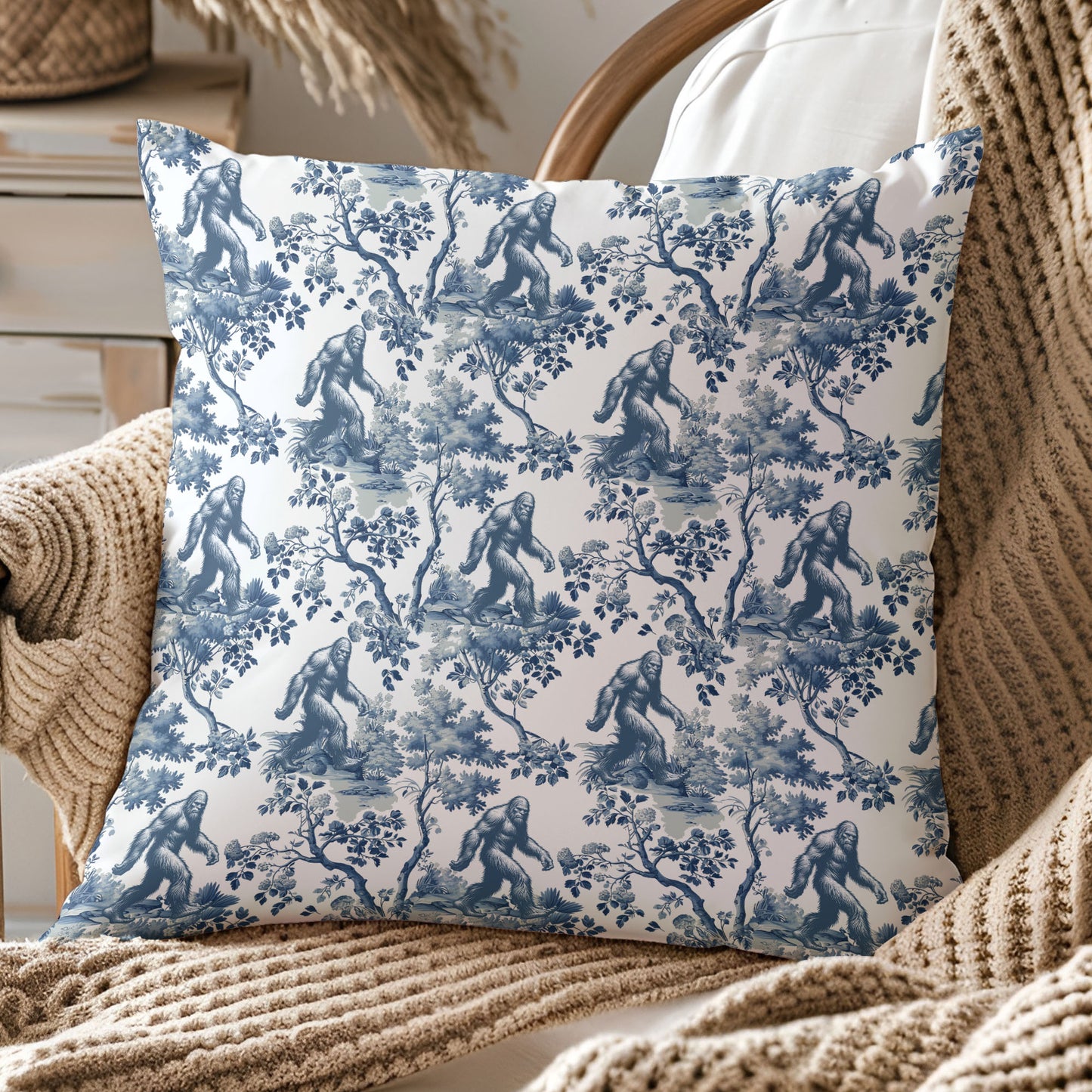 Bigfoot Pillow Cover - Toile