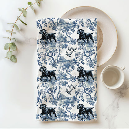 Labrador Retriever Cotton Tea Towels -Toile Pattern