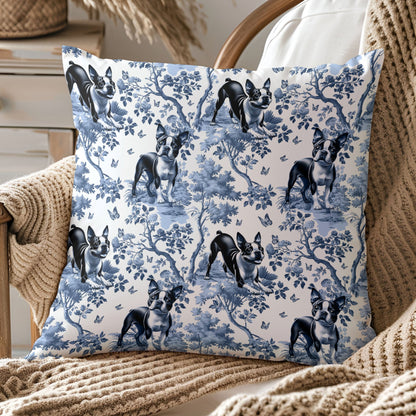 Boston Terrier Pillow Cover - Toile