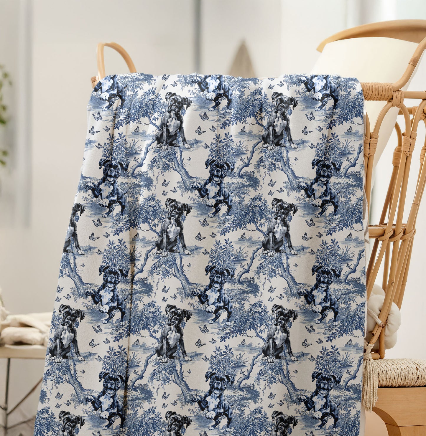 Boxer Dog Blanket - Toile