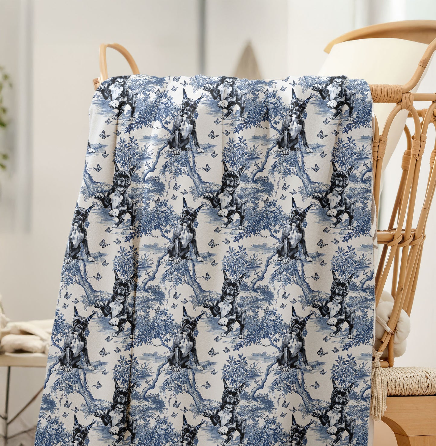 Boxer Dog Blanket - Toile