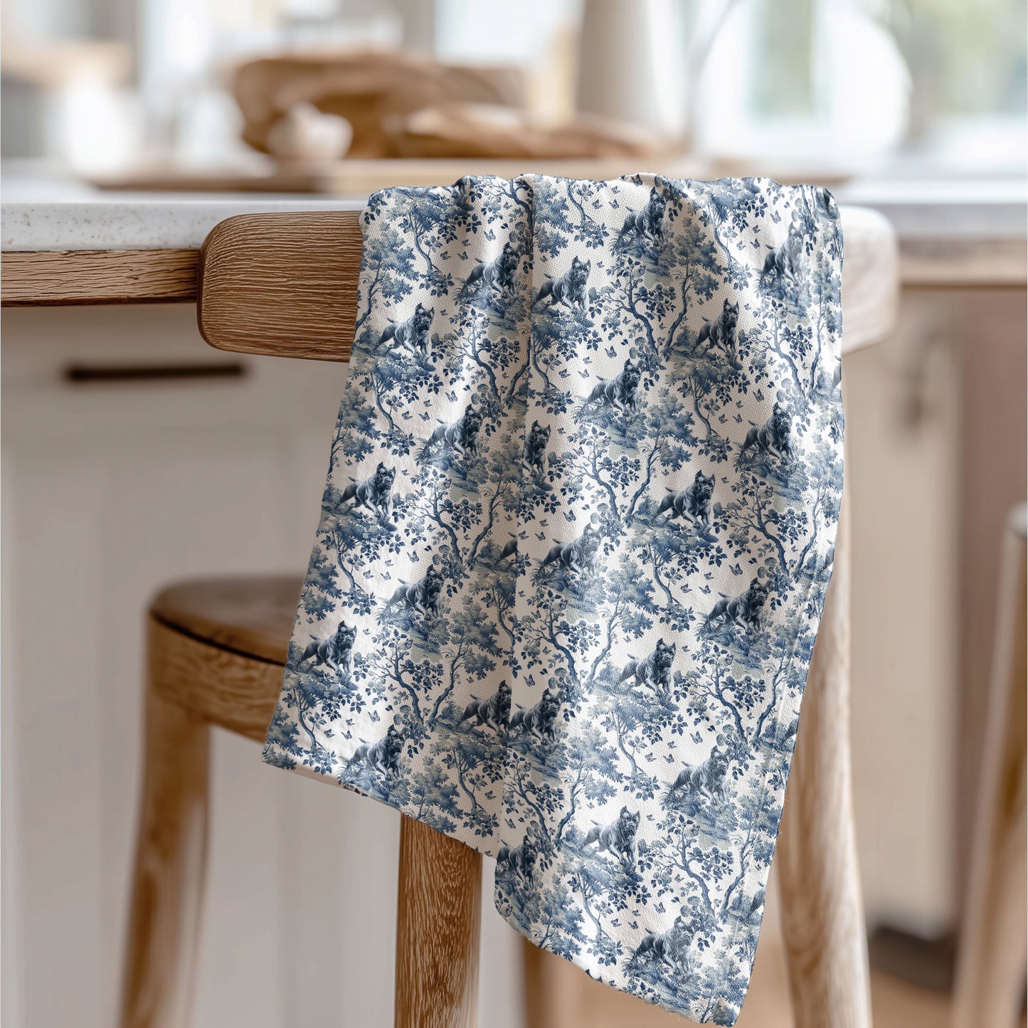 Cane Corso Cotton Tea Towels - Toile Pattern