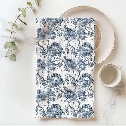 Catahoula Leopard Dog Cotton Tea Towels - Toile Pattern