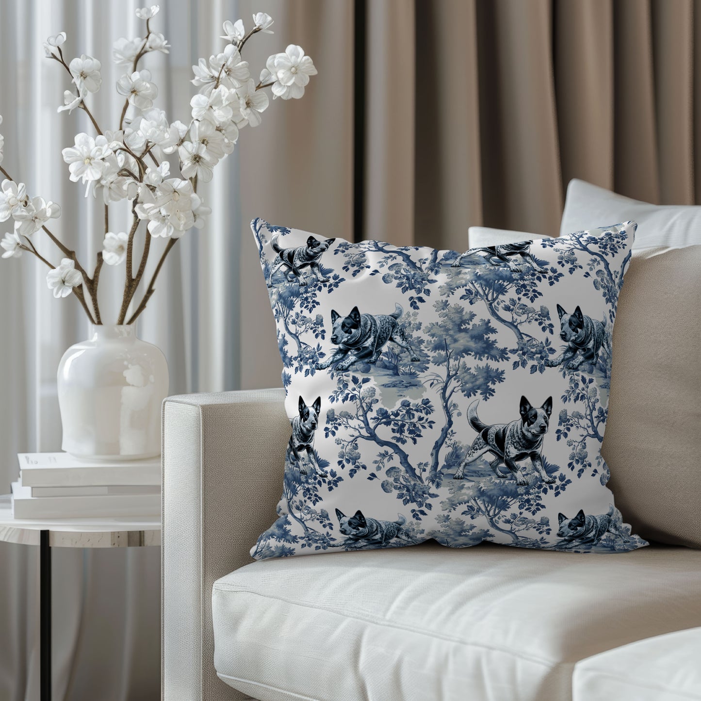 Cattle Dog Pillow Cover - Toile