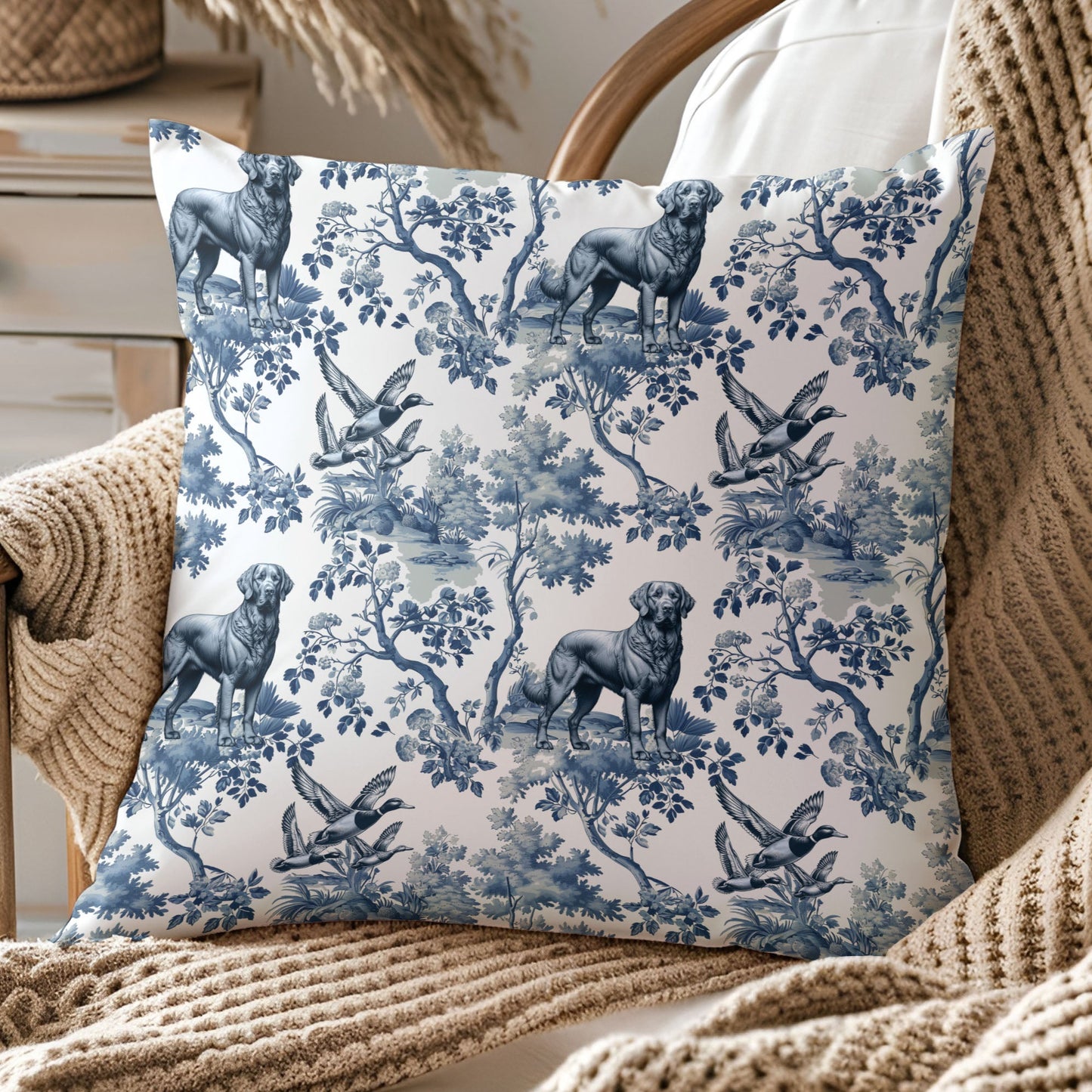 Chesapeake Bay Retriever Pillow Cover - Toile
