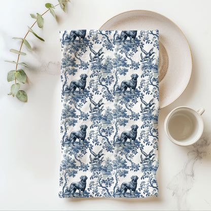 Chesapeak Bay Retriever Cotton Tea Towels -Toile Pattern