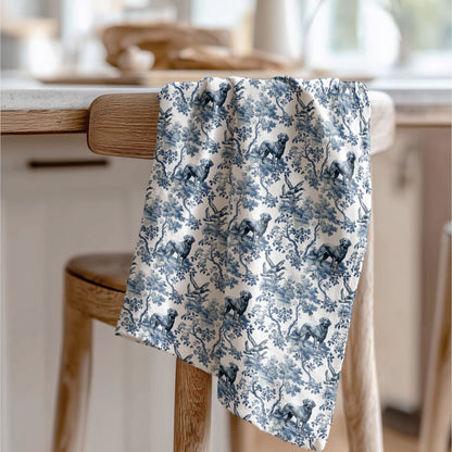 Chesapeak Bay Retriever Cotton Tea Towels -Toile Pattern