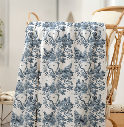 Chicken Blanket - Toile Pattern