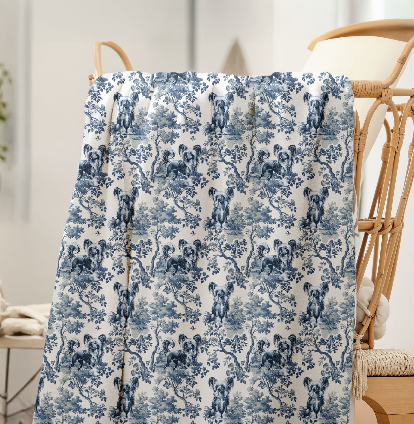 Chinese Crested Blanket - Toile