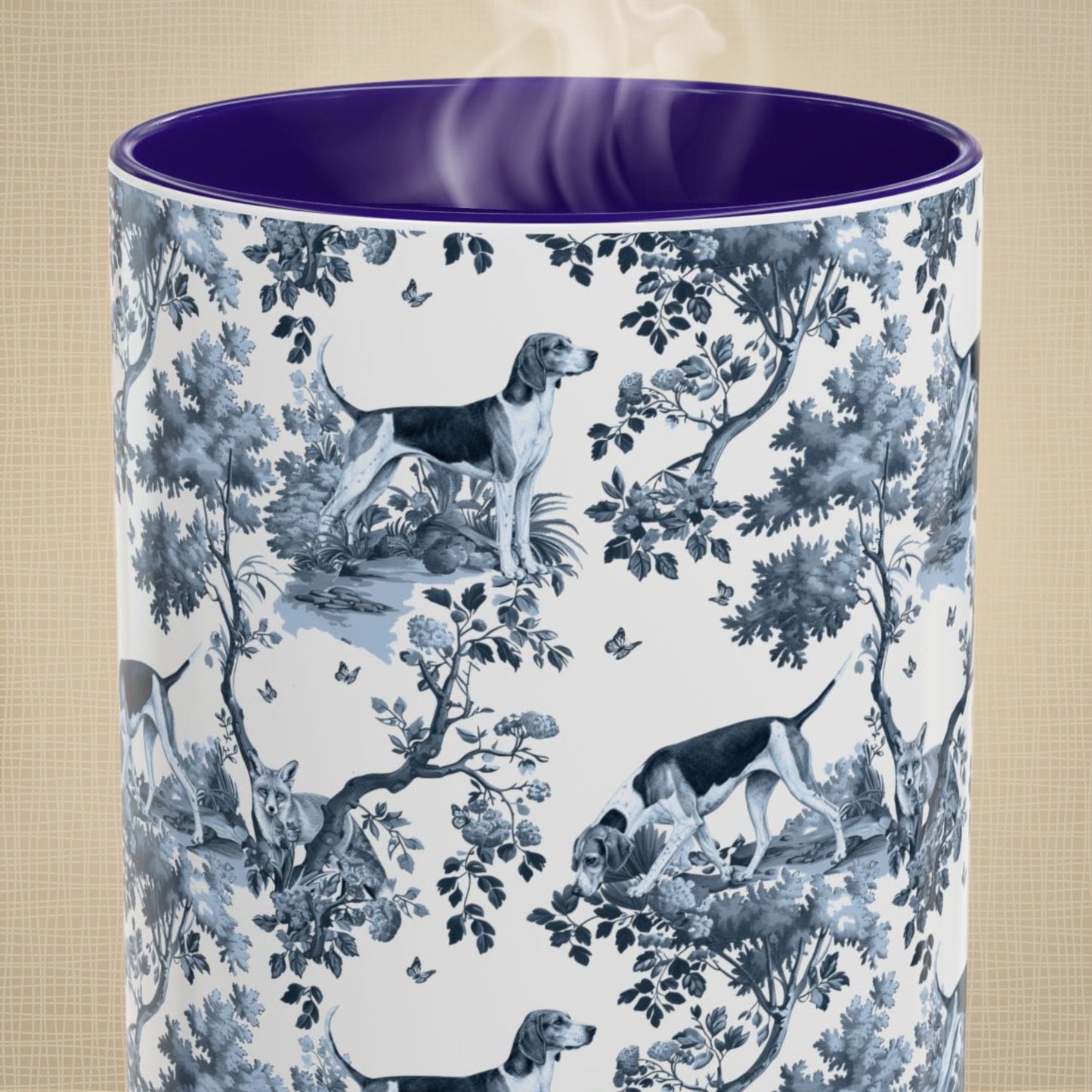 American Foxhound Mug - Toile Pattern