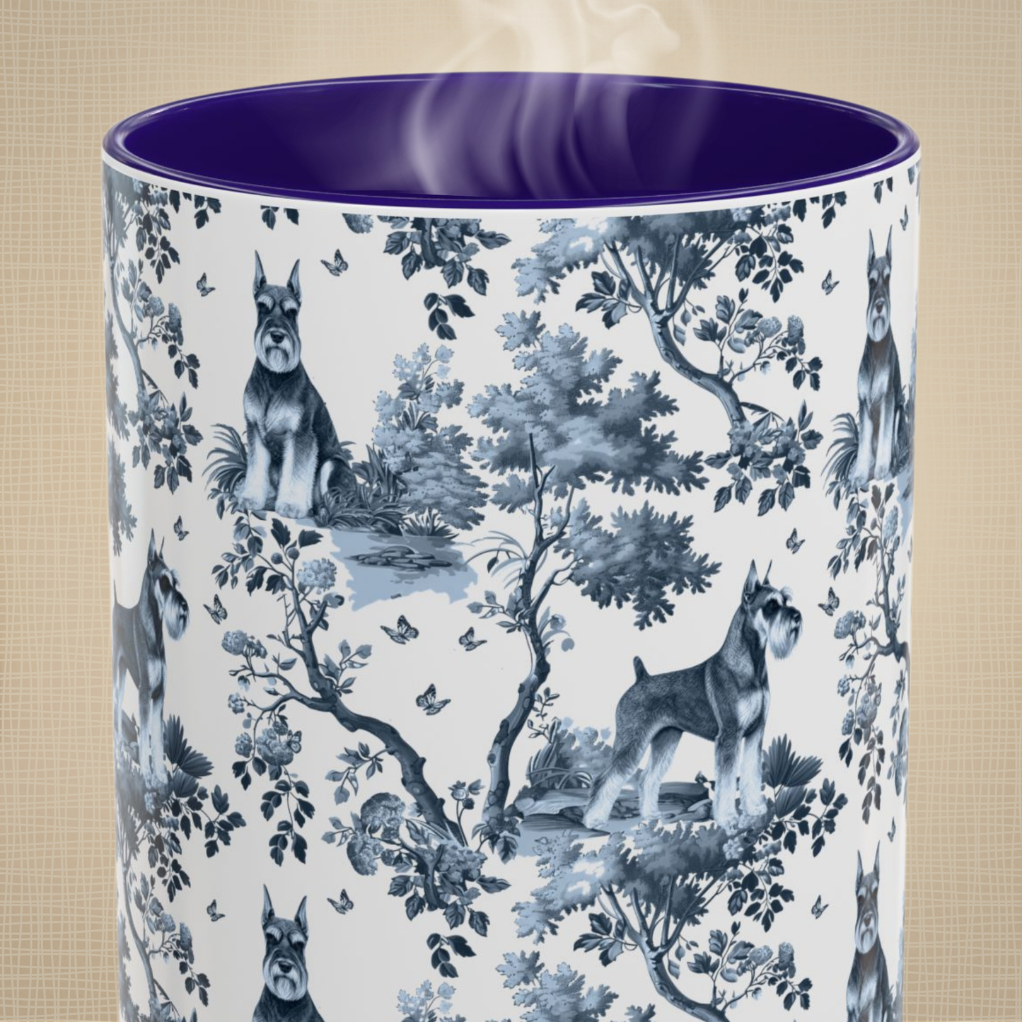 Standard Schnauzer Mug - Toile Pattern