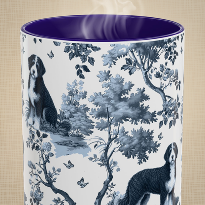 Bernedoodle Mug - Toile Pattern