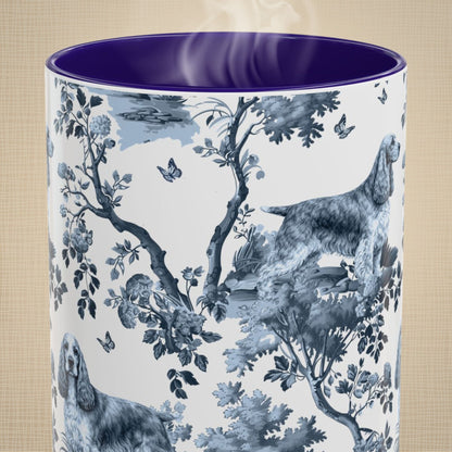 English Cocker Spaniel Mug - Toile Pattern
