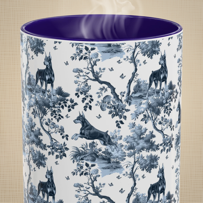 Doberman 2 Mug - Toile Pattern