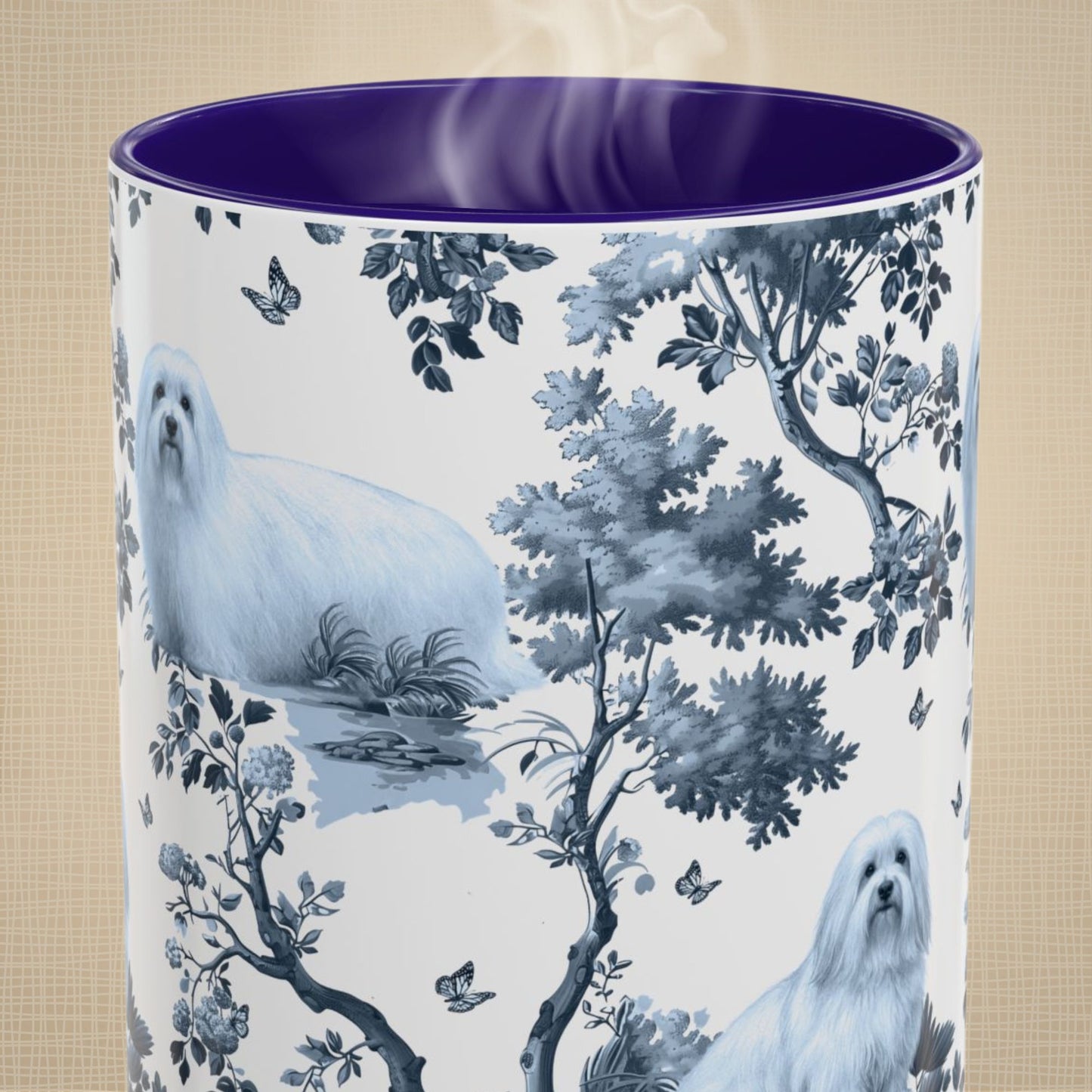 Coton de Tulear Mug - Toile Pattern