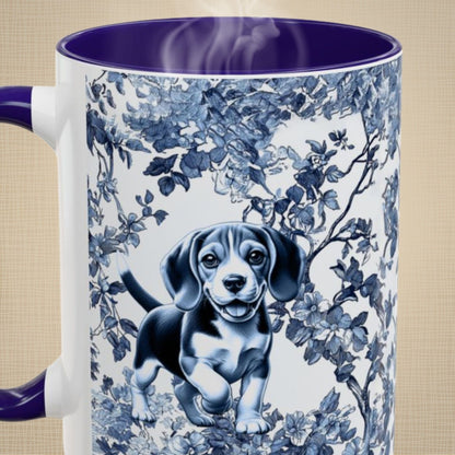 Beagle Toile Mug Vintage