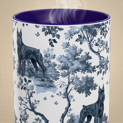 Giant Schnauzer Mug - Toile Pattern