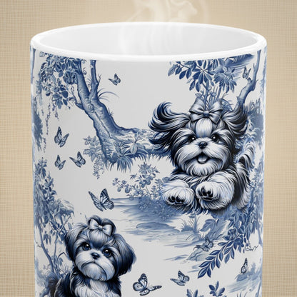 Shih Tzu Mug - Toile Pattern
