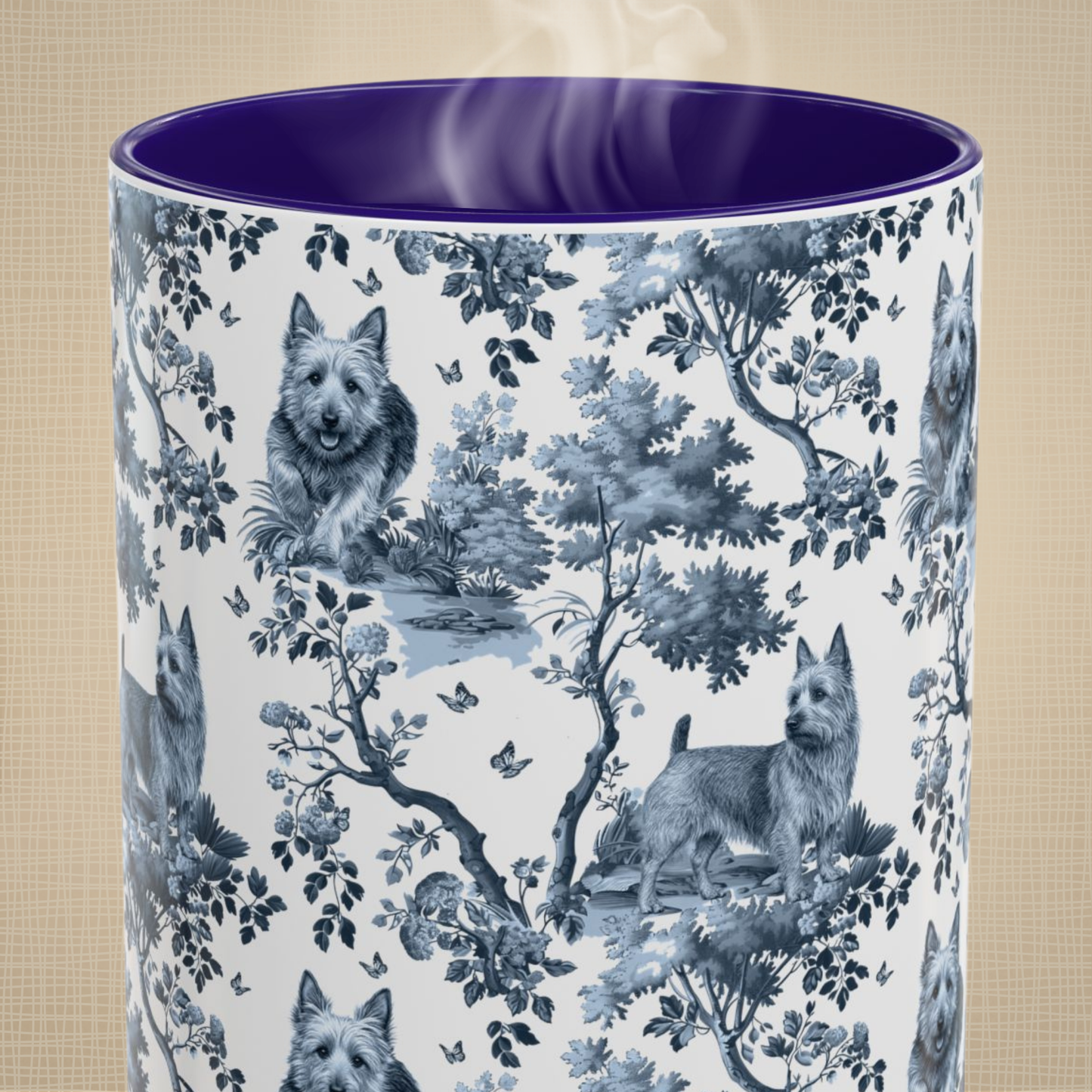 Australian Terrier Mug - Toile Pattern