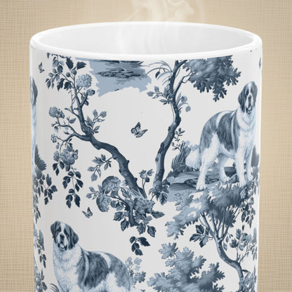 Saint Bernard Mug - Toile Pattern