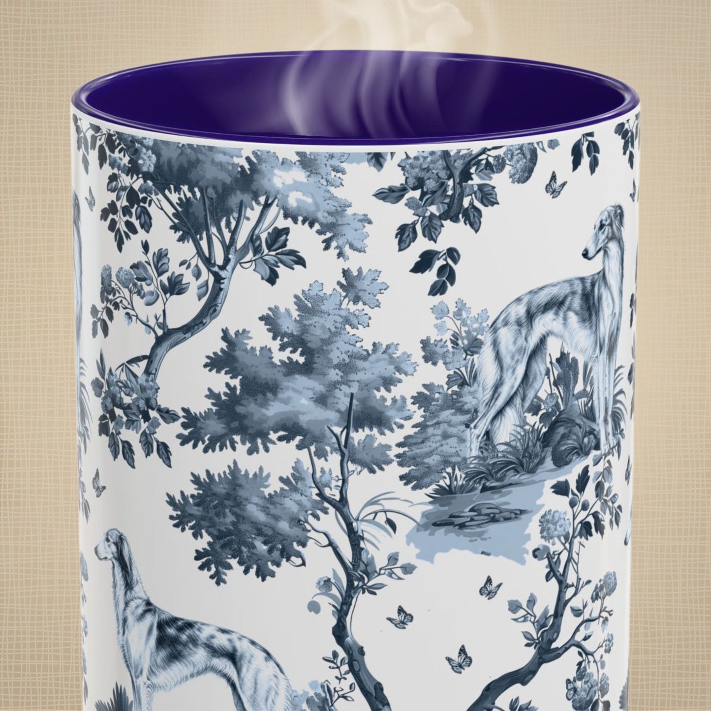 Silken Windhound Mug - Toile Pattern