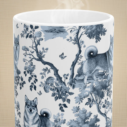 Swedish Vallhund Mug - Toile Pattern
