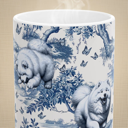 Samoyed Mug - Toile Pattern