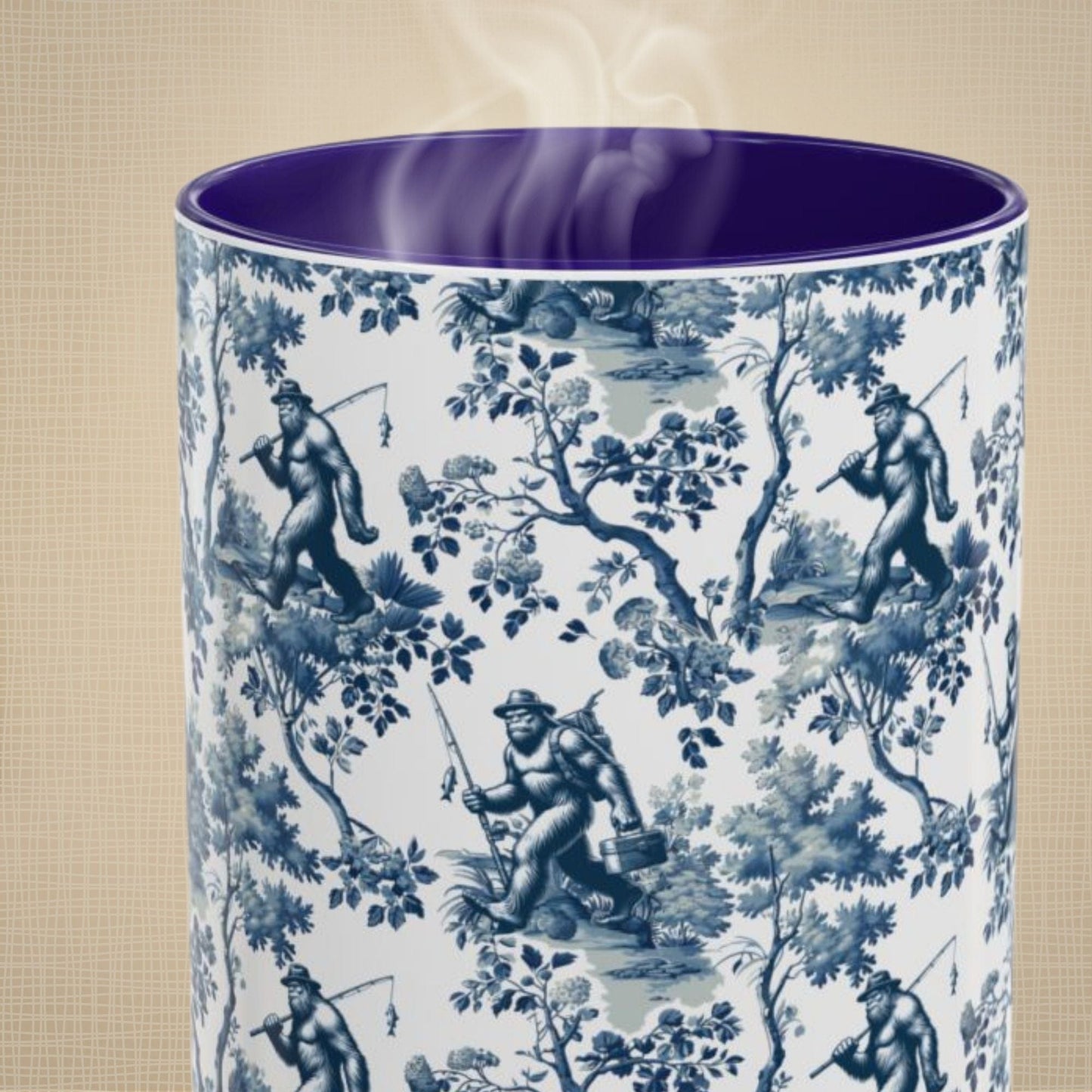 Bigfoot Fishing Mug - Toile