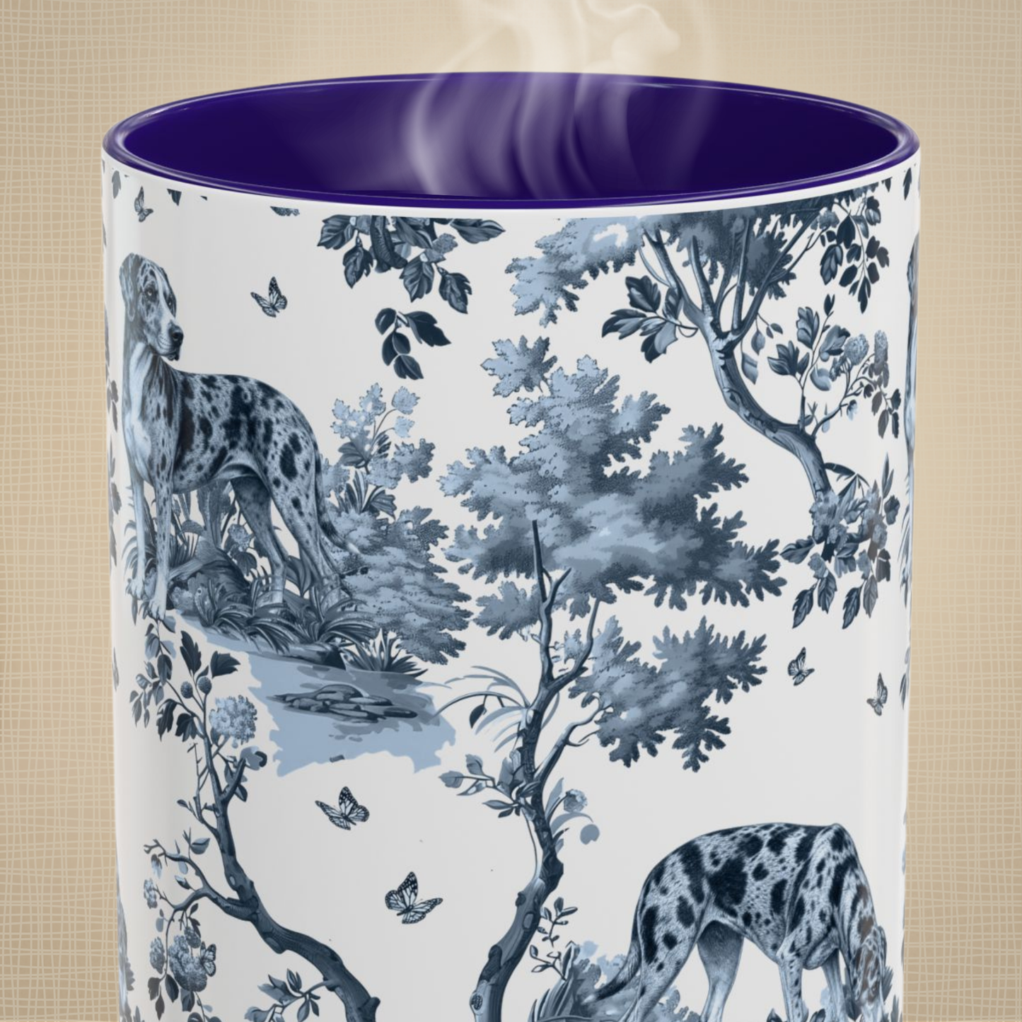 Catahoula Leopard Dog Mug - Toile Pattern