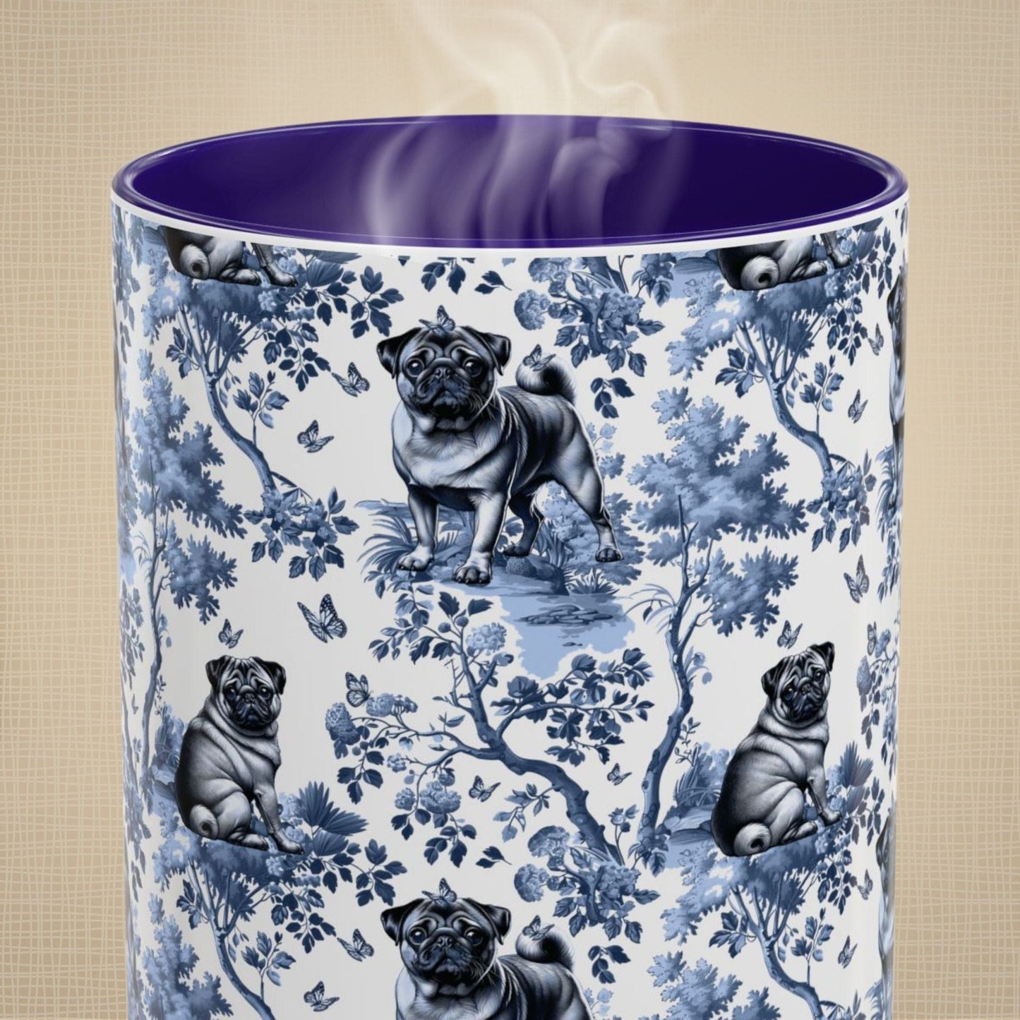 Pug Toile Mug